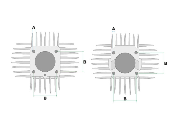 Cylinder 50cc pin 12 Puch MV / VS / DS / MS / X30 NG2AH 25 km/h version NTS product